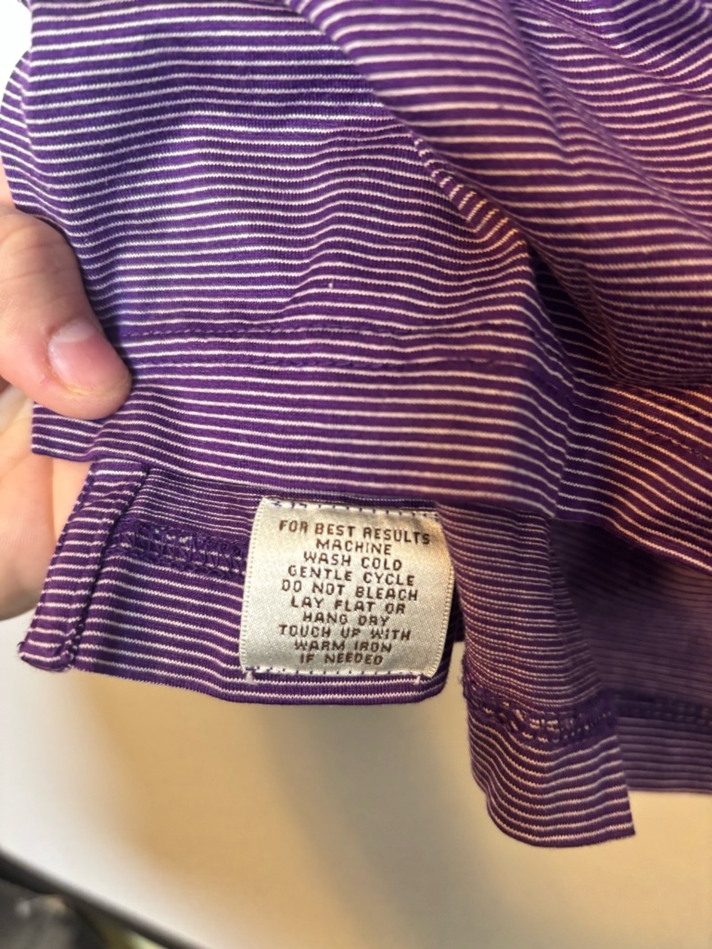 Peter Millar Shirt Mens Medium Purple Striped Casual Golf Polo Cotton - Picture 2 of 4